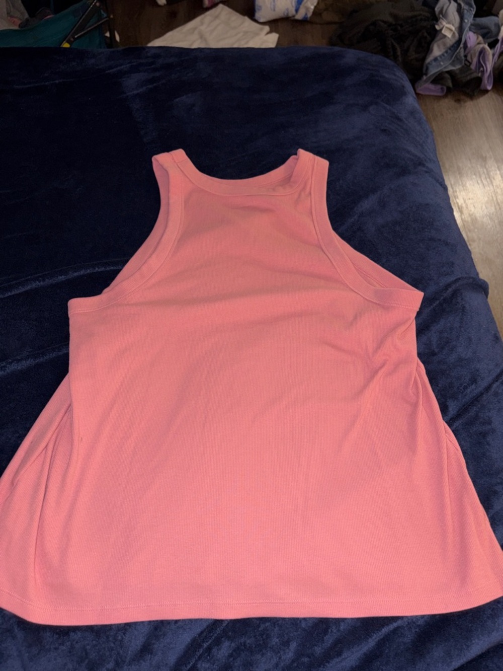 Old Navy Pink Ribbed High-Neck Racerback Tank